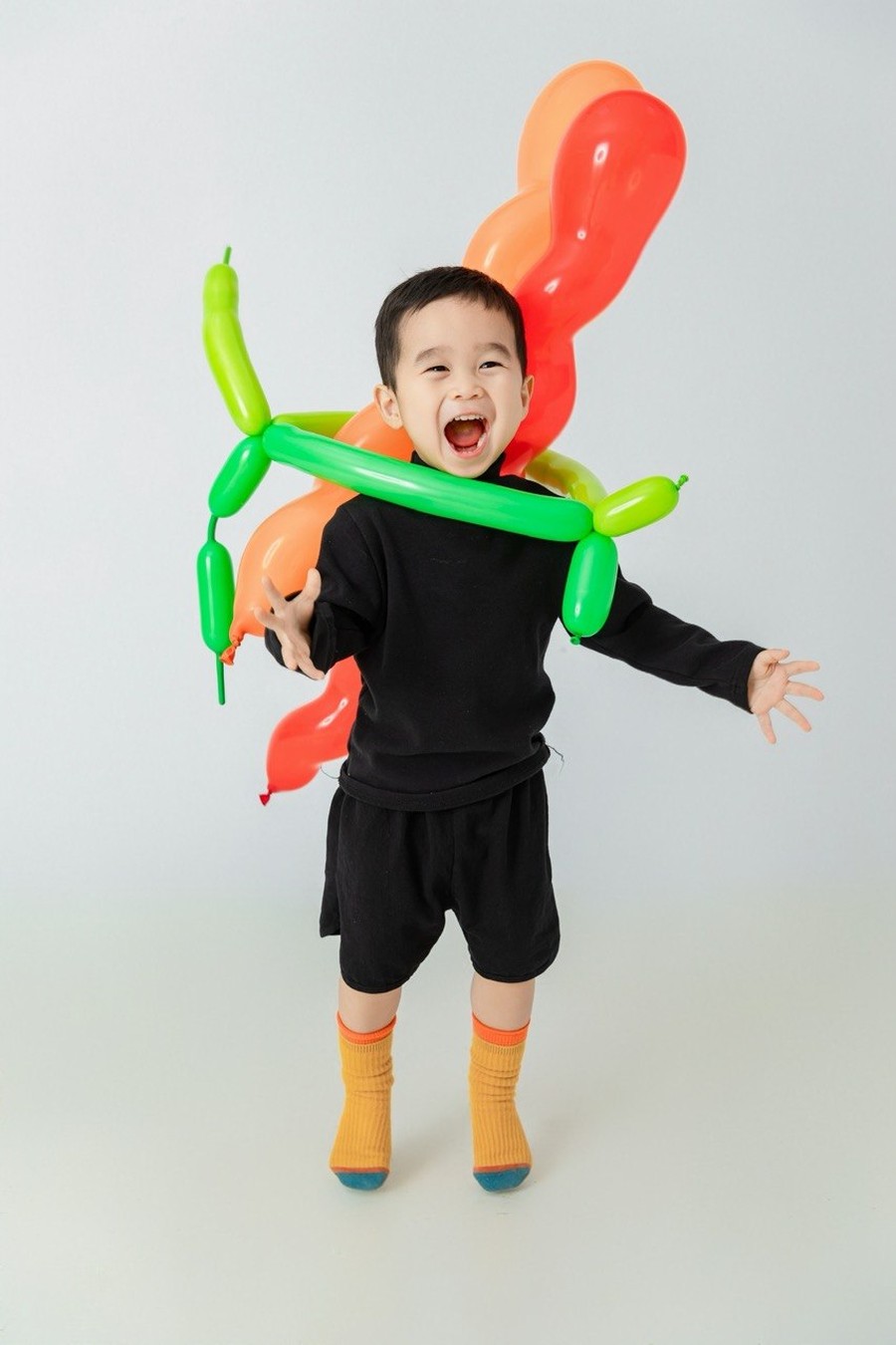 A young child playing